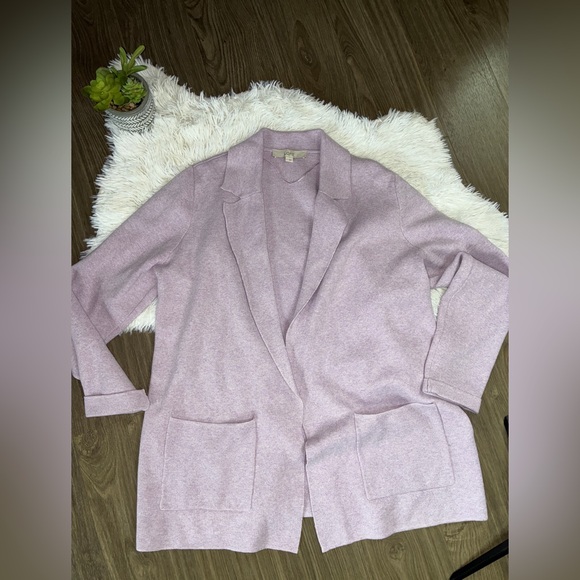 LOFT Lilac Open-Front Cardigan 💜 - Picture 2 of 9